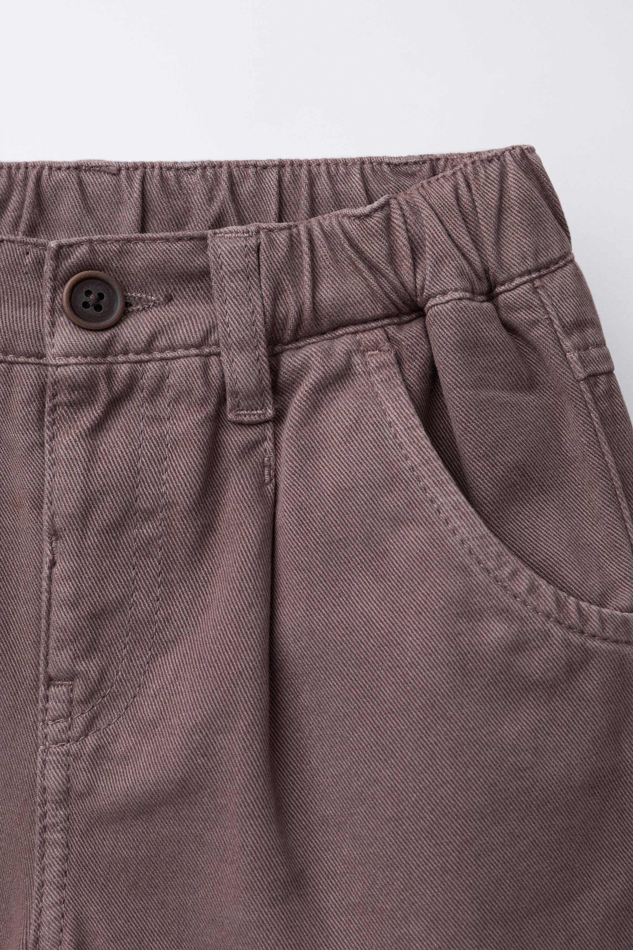 SOFT TOUCH BAGGY PANTS WITH TOPSTITCHING